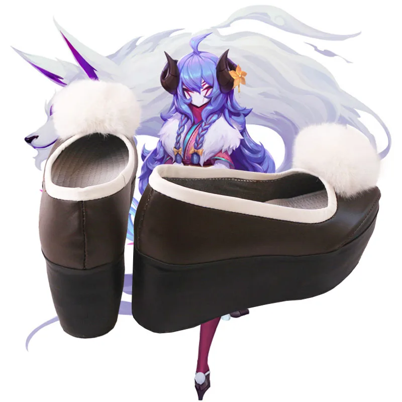 Sepatu Cosplay Game LOL Spirit Blossom Kindred Eternal Hunters Sepatu Bot Properti Natal Pesta Karnaval Halloween