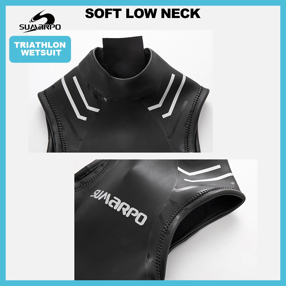 Sumarpo Triathlon Neopren anzüge für Frauen, 3mm Yamamoto Neopren Smooth skin zum Schwimmen im offenen Wasser, Fina genehmigt