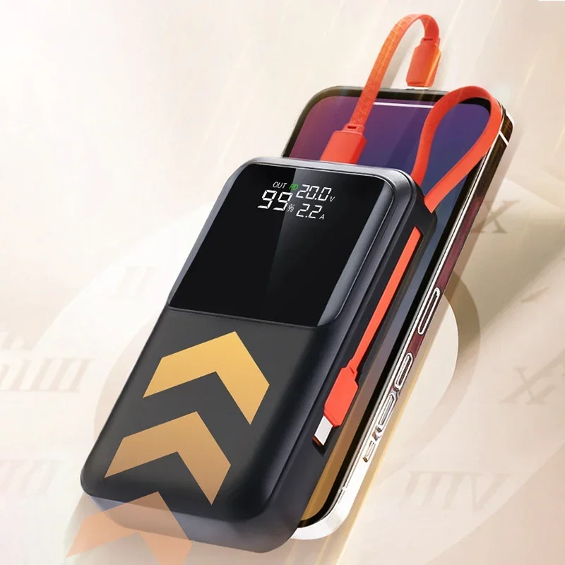 Portable External Battery 20000mAh Large Capacity Battery PD45w Fast Charging Power Bank with 2 Lines for IPhone Xiaomi Huawei view 3