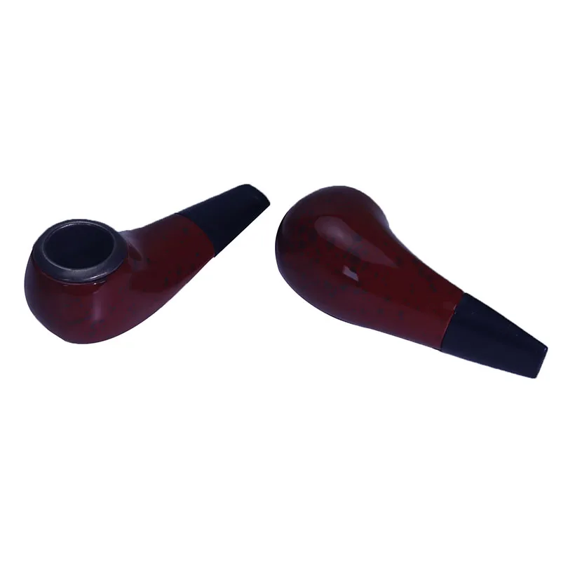 Men\'s Pipe Vintage Imitation Rosewood Color Vintage Dry Pipe Resin Stick Removable Metal Cans Dry Cigarette Portable Mini Filter