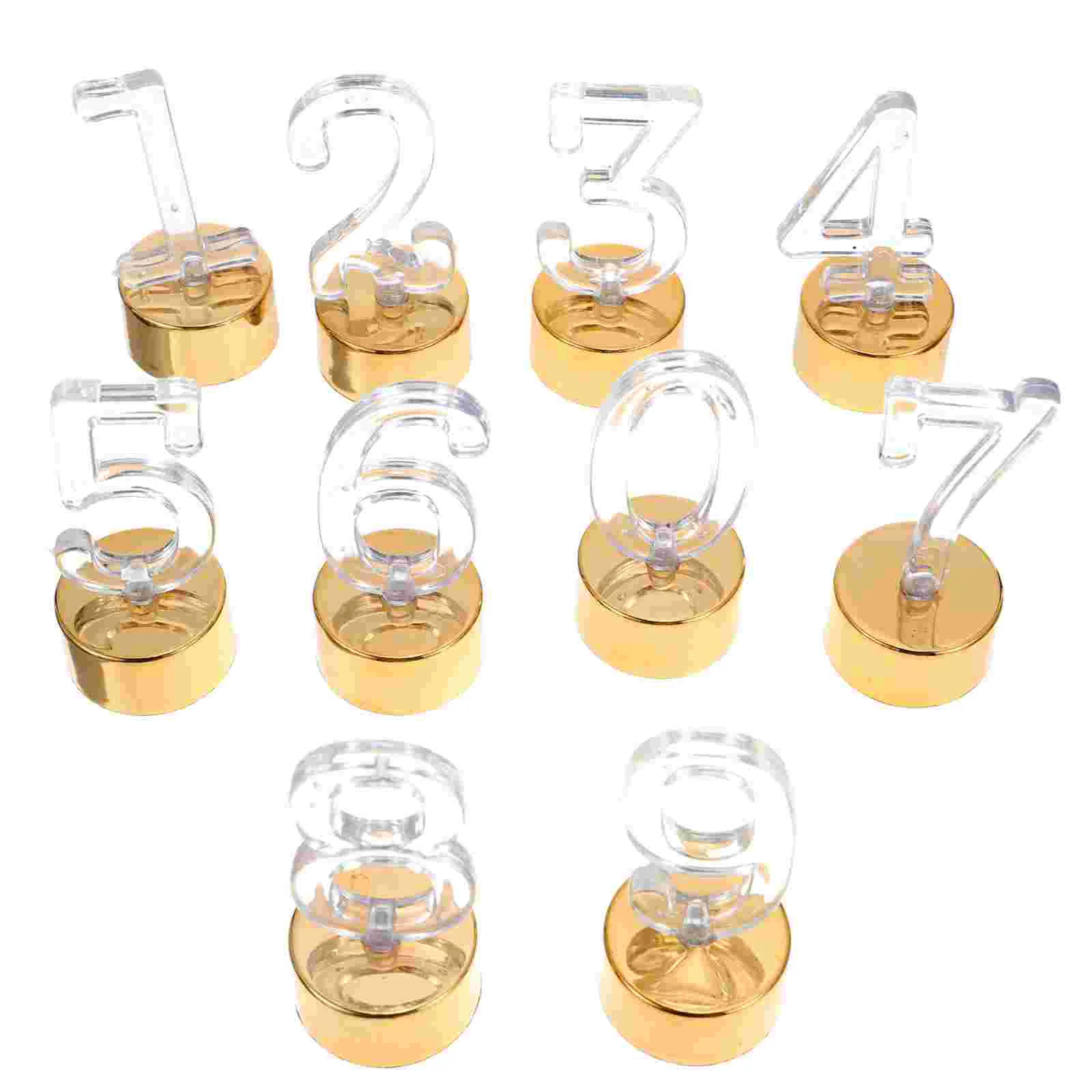 

10 Pcs Digital Light Number Lights LED Flame-less Tea -operated Candles Plastic Smokeless