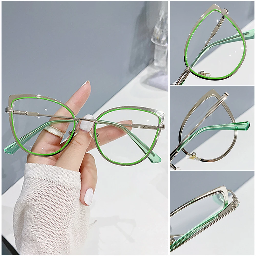 Transparent Computer Glasses Frame Women Men Anti Blue Light Round Eyewear Blocking Glasses Optical Spectacle Eyeglass 2023 New