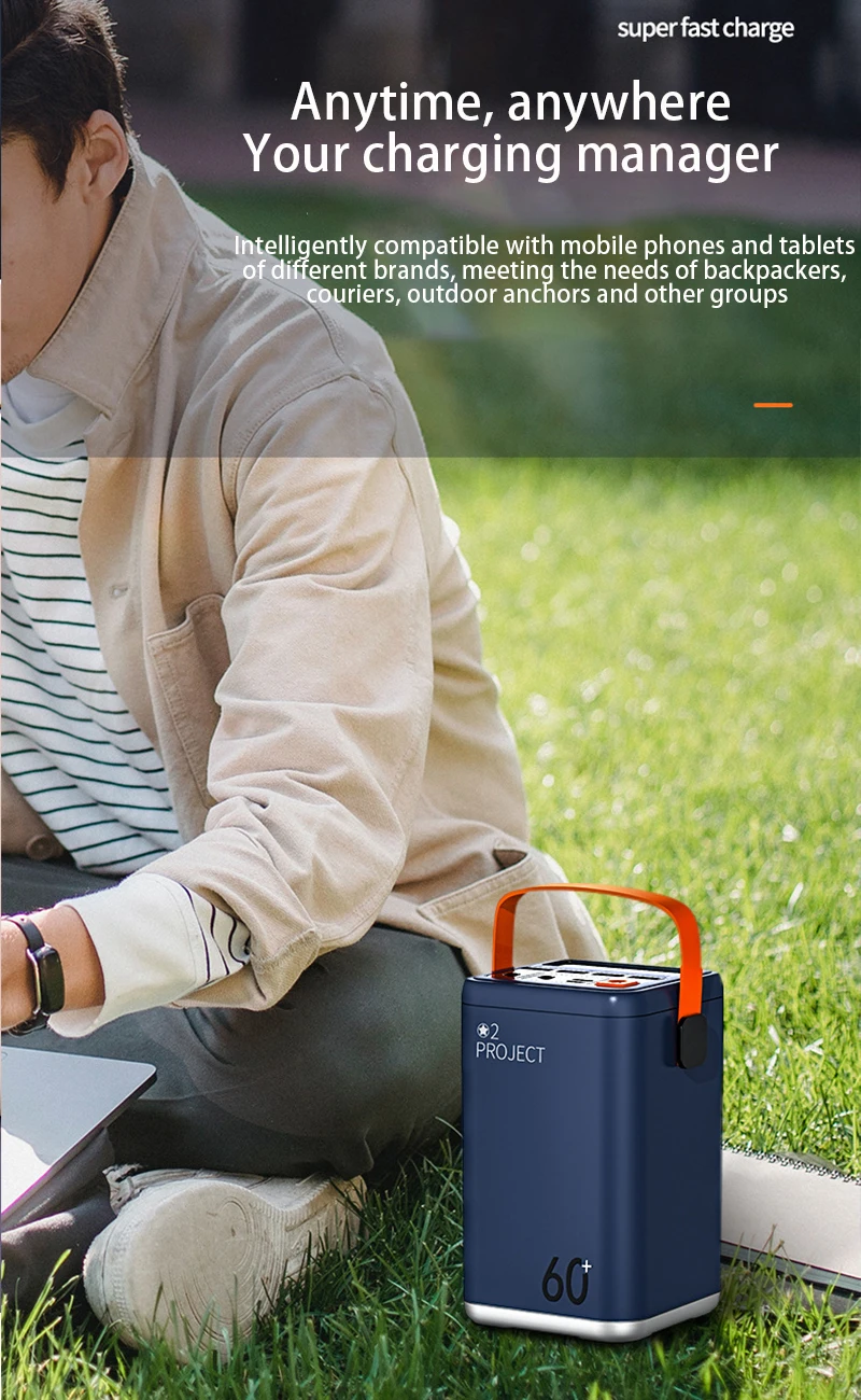 PURFIELD 60000mAh Portable Power Bank 45W PD 30W LED Fast Charger external backup battery for iPhone Xiaomi Samsung mobile phone