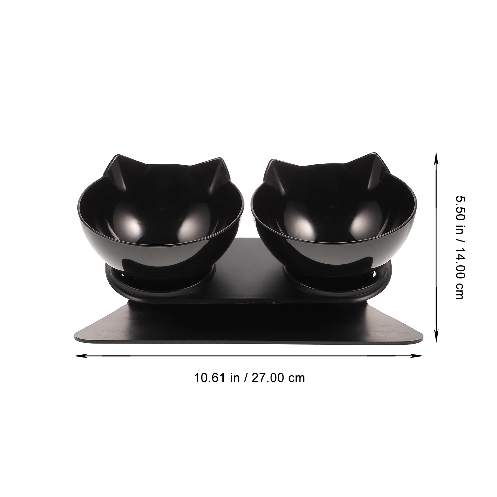 

Detachable Neck Protection Raised Pet Bowl Dual Feeder Non-Slip Base Easy Clean Durable Cat Dog Food Water Dish