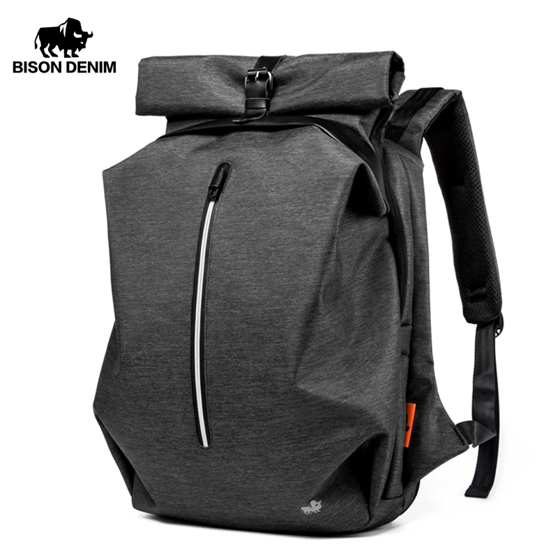 BISON DENIM Large Capacity Travel Backpack Camping Hiking Climbing Sport Backpack Ergonomical Lightweight Business Notebook Bag