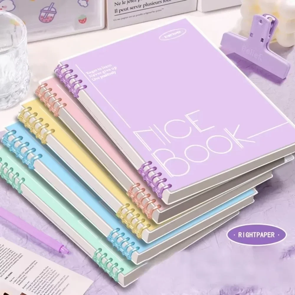 60 Sheet A5 Loose-leaf Notebook Refillable Stationery Binder Ring Notebooks Detachable Binder Ring PP Cover Notebook