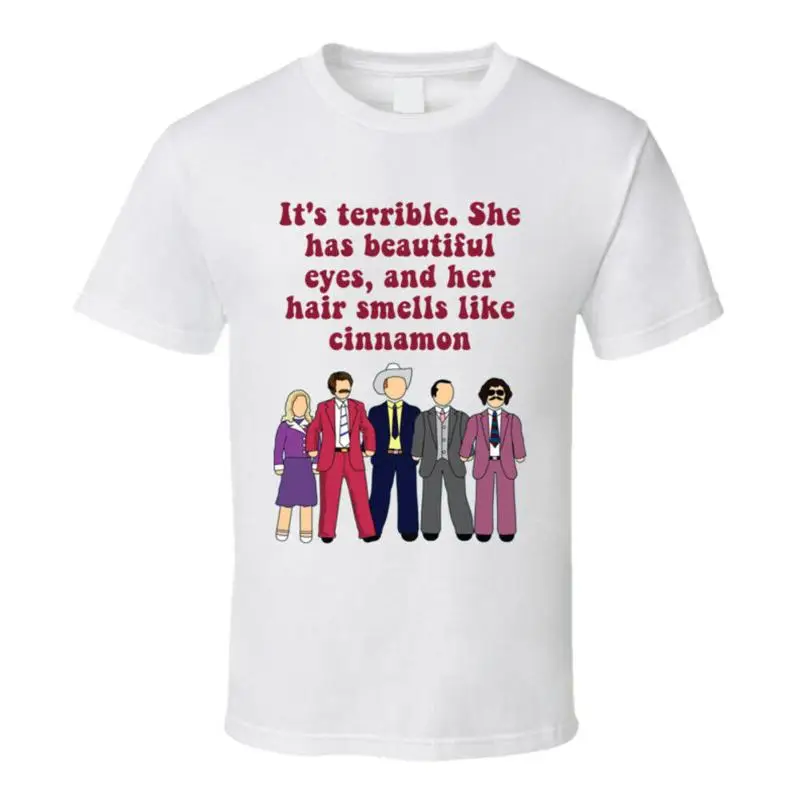 تي شيرت Anchorman Channel Four News Team لها عيون جميلة ورائحة شعرها