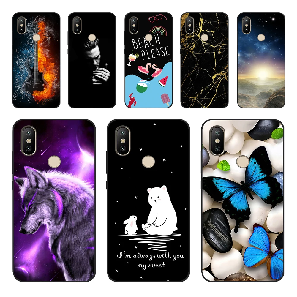 case For xiaomi MI A2 LITE Soft Silicon Tpu Phone Cover For Xiomi MI A2 A 2 A2 Lite Phone Coque Back cases Shell Bumper Fundas