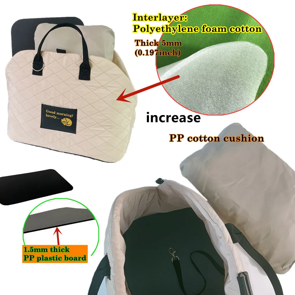 Portable Warm Kennel Pet Dog Carrier Bag Car Seat Control Nonslip Dog Carriers Safe, Puppy Cat Pet Bed Chihuahua Pet Products