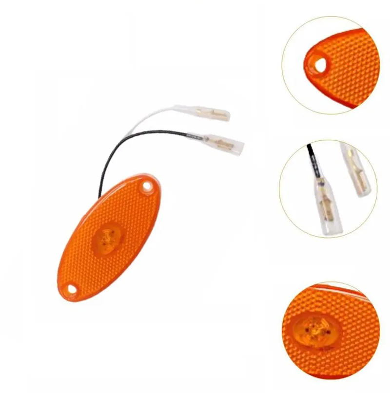 1/2 قطعة أضواء جانبية للقافلة لـ Jokon Smlr2012 12 فولت العنبر البيضاوي Led الجانب ماركر ضوء المصباح قافلة متنقل اكسسوارات أضواء #1