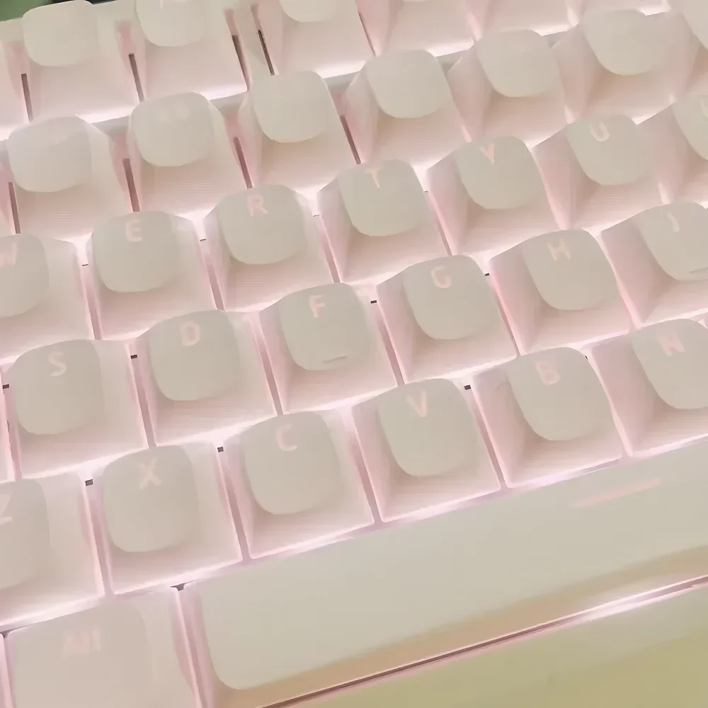 

Little Pudding OEM Keycaps PBT 117 Keys Alphabet Translucent Solid Color for Cherry Gateron MX Switches Mechanical Keyboards