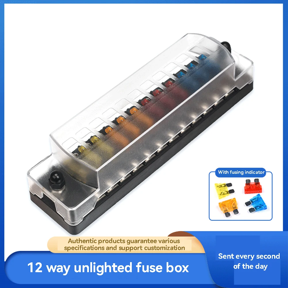 6 Way Car Fuse Box Fuse Box With Independent Positive Negative Auto Accessories