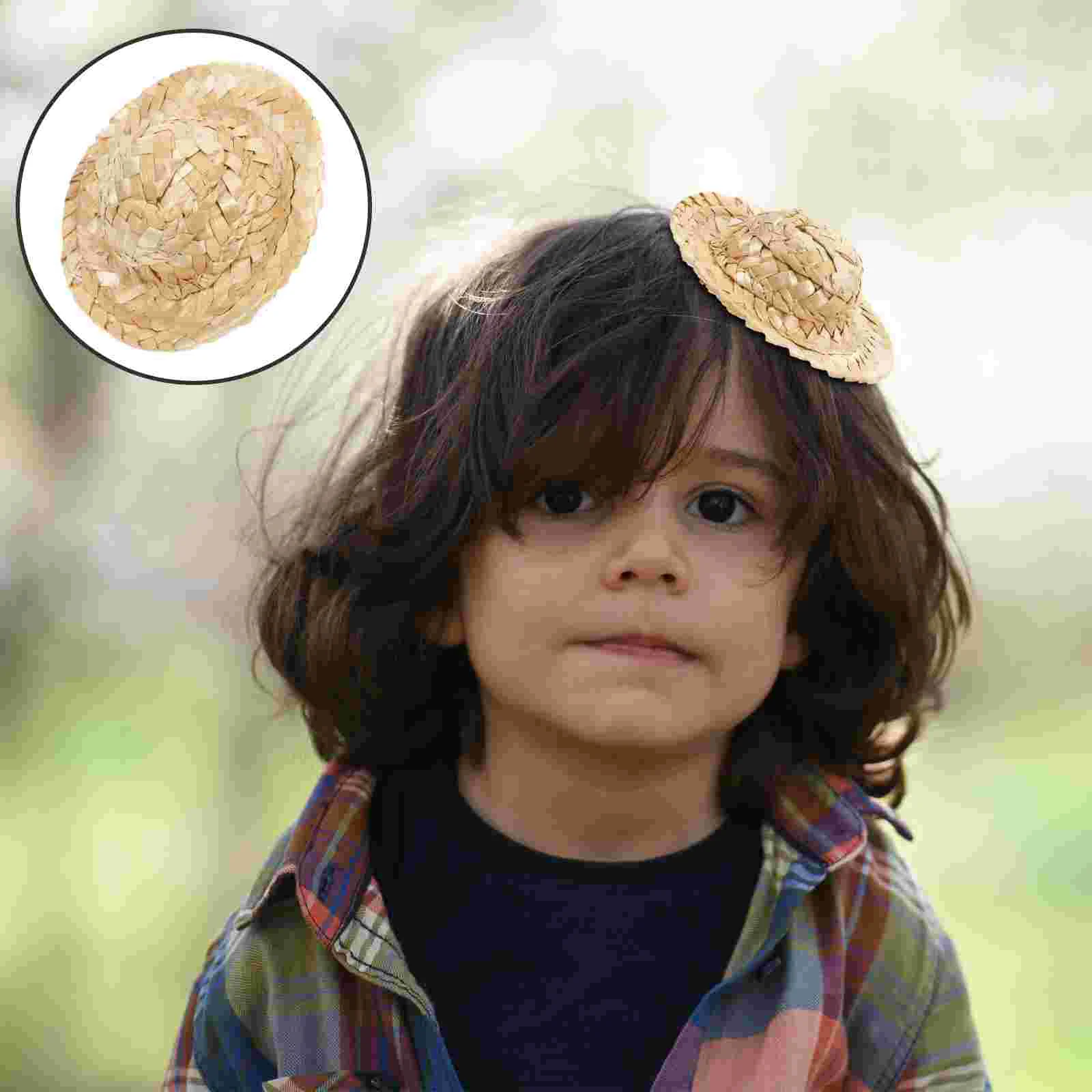 

Painting Straw Hat DIY Props Caps Graffiti Wooden Kids Men's Sun Hats for Women
