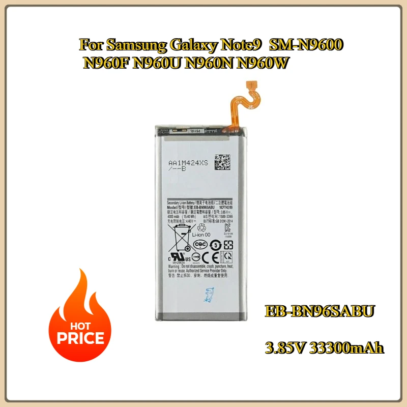 

Replacement BatteryFor Samsung Galaxy Note9 SM-N9600 N960F N960U N960N N960W 4000mAh EB-BN965ABU