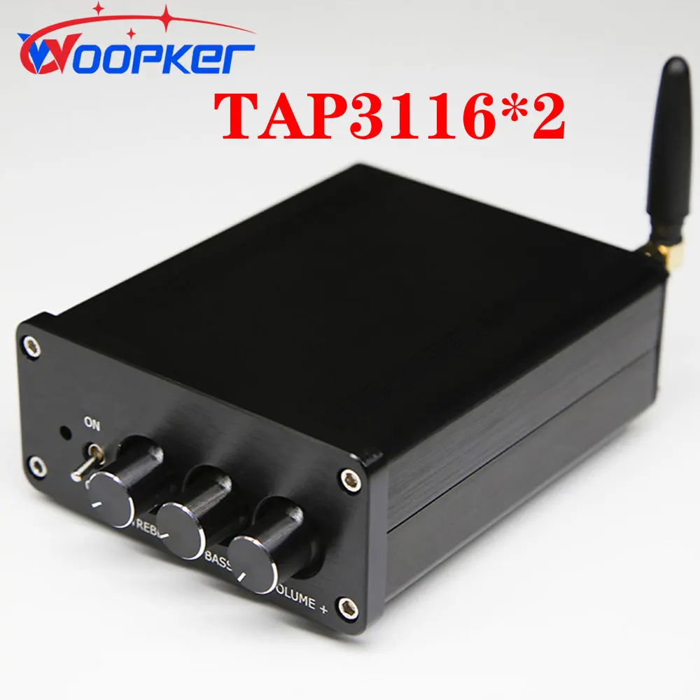 

Digital Amplifier 2.0 channels HIFI Amplifier Tpa3116x2 200W Adjustable Bass and Treble Bluetooth 5.0 Audio Amplifier