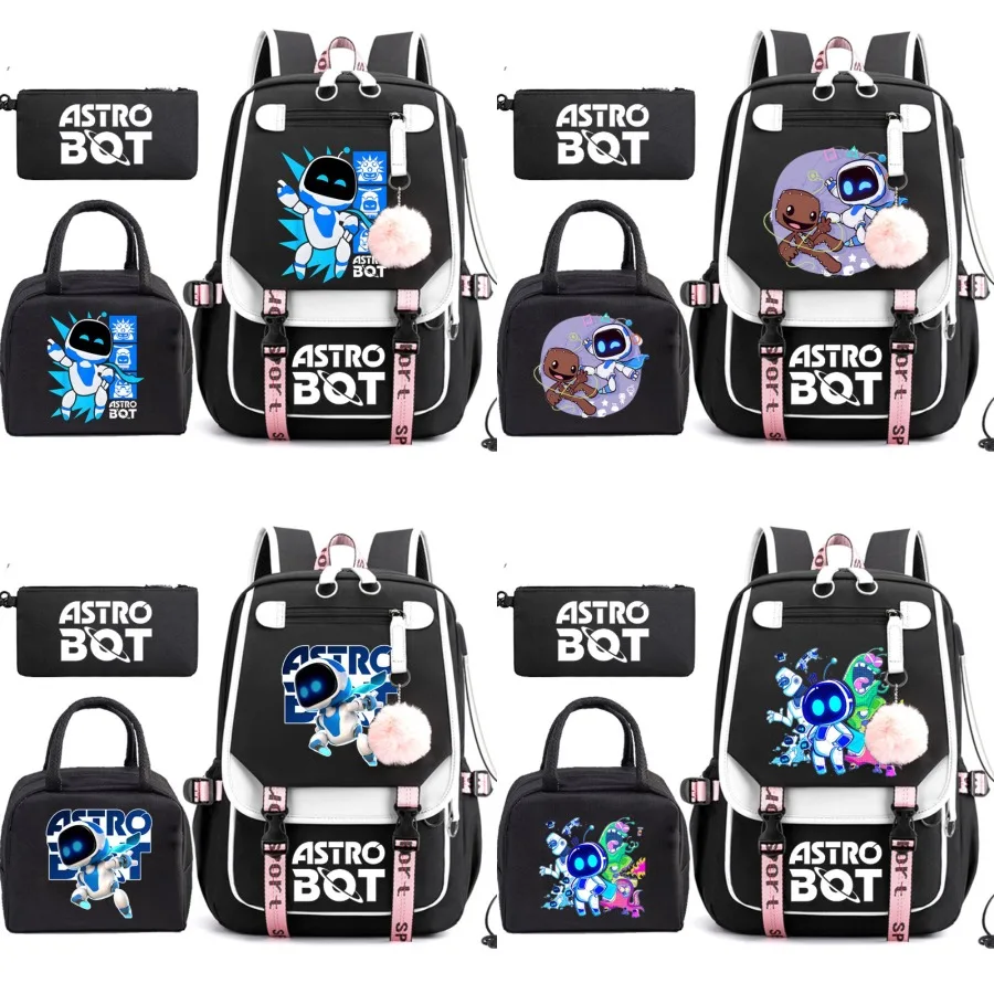 

【New Arrival】Astro Bot 3-in-1 Backpack Set, Kids School Bag with Lunch Box & Pencil Case