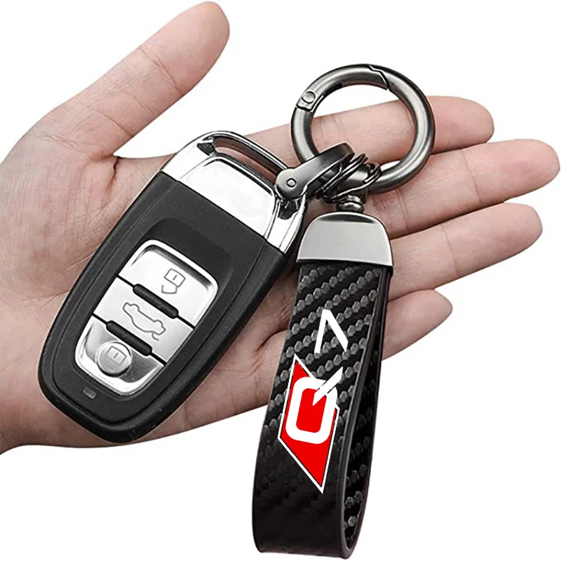 Advanced carbon fiber alloy key chain key For Audi a1 A3 A4 A5 A6 A7 A8 Q3 Q5 Q7 tt car Accessories