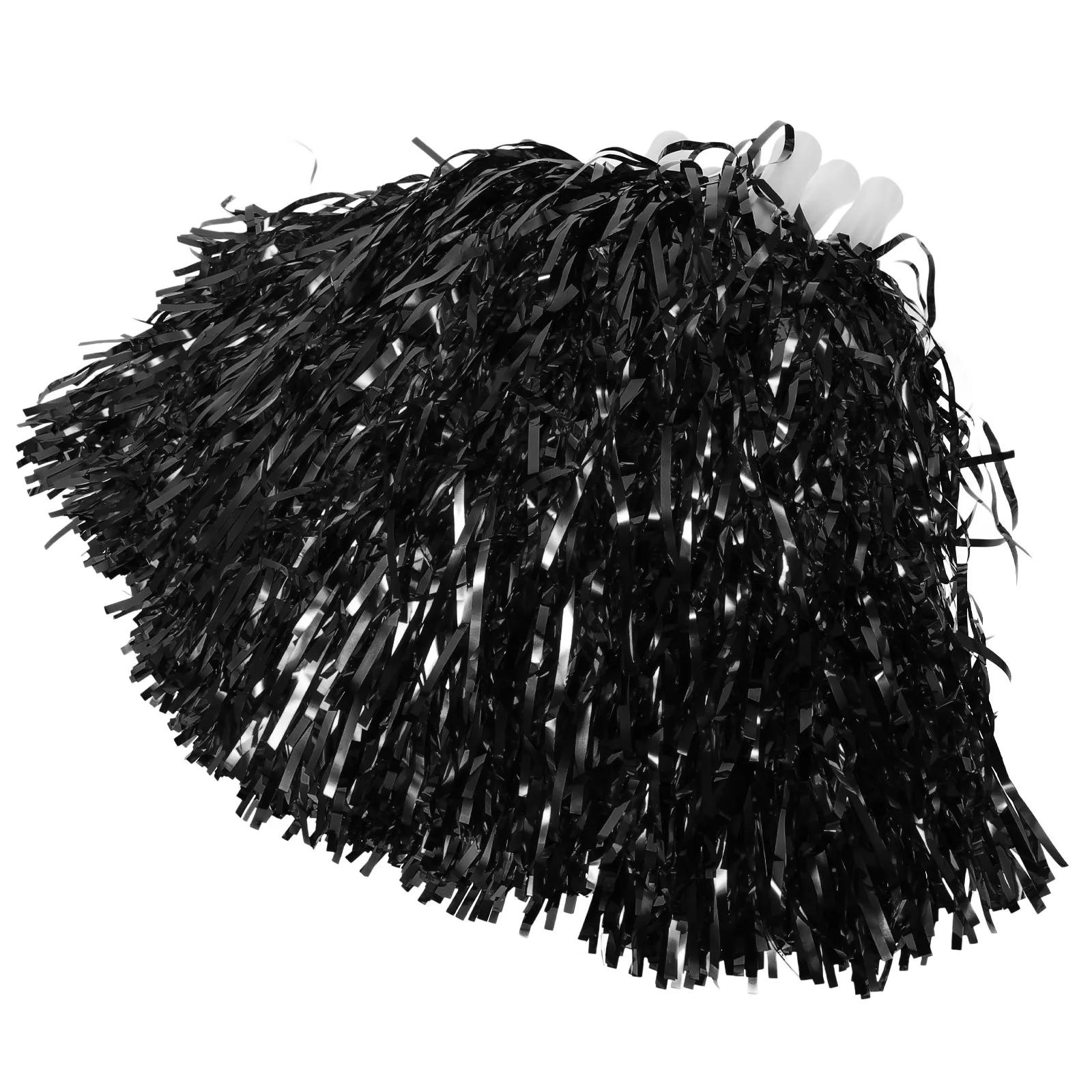 10Pcs Reusable Cheerleader Pom Poms Bright Color Fade Resistant Portable Lightweight Handle Design Cheering Squad Competition