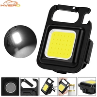 Portable Keychain Light Mini Multifunctional Camping Flashlight USB Rechargeable Work LED Bright COB Pocket Clip Lantern 1-10Pcs