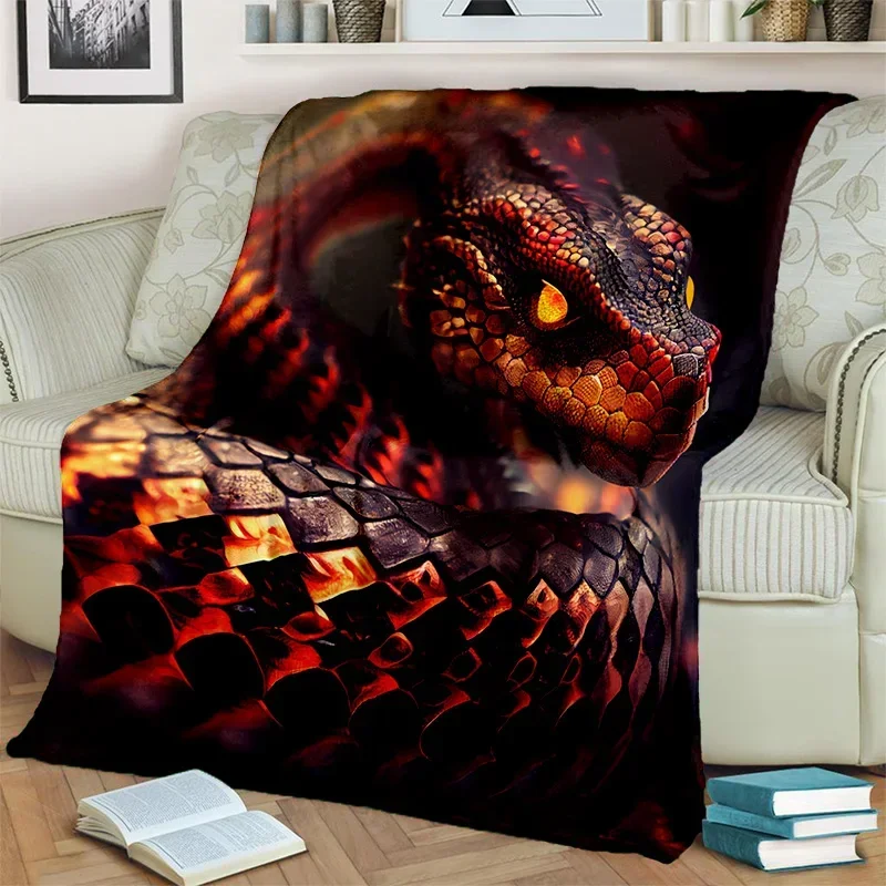 Gothic Snake Serpent Python Viper Blanket,Soft Throw Blanket for Home Bedroom Bed Sofa Picnic Travel Office Cover Blanket Kids