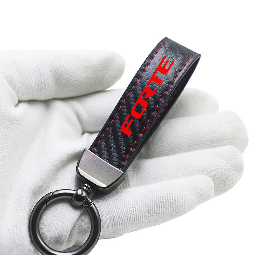 for kia forte gt car Key chain Rings carbon fiber keychain car Accessories