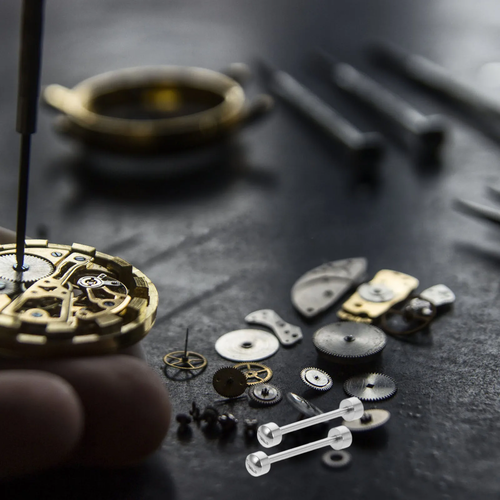 

2Pcs Watch Tube Link Rod Reliable Watchmaker Repair Tool 16Mm Inner Diameter Screw- Watch Band Connectors