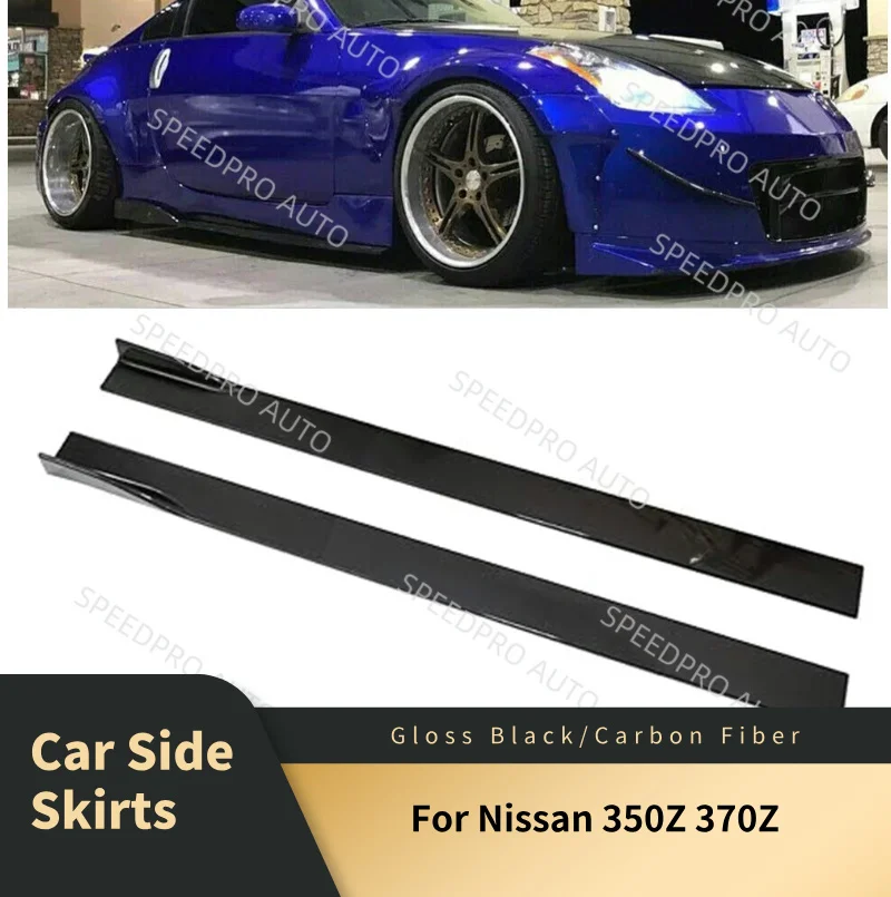 

Car Side Skirts For N-issan 350Z 370Z 78.7'' Extension Lower Splitter Panel Diffuser Body kit Styling Exterior Part Black
