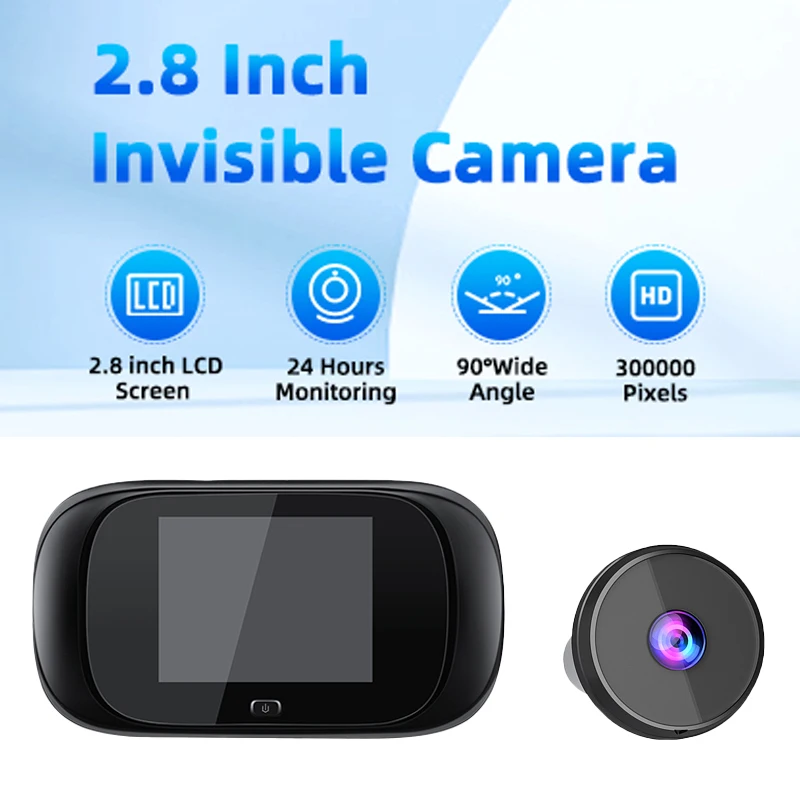 

2.8 Inch Video Doorbell Peephole Camera 90 Degree Doorbell Motion Detection Eye Digital LCD Door Eye Surveillance Camera Monitor