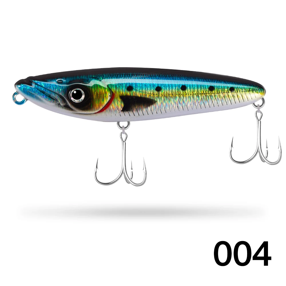 D1 Oberflächenköder Fischköder 70mm/140mm Walk the Dog Künstlicher Hartköder aus Kunststoff für Wolfsbarsch, Forelle, Pesca Tackle DT3015