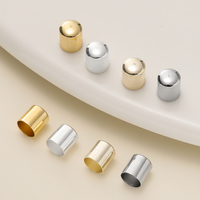 20Pcs 14/18K Gold Plated Tassel Caps Leather Cords Crimp End Beads Bracelets Buckle Finding Cap For DIY Jewelry Making Supplies