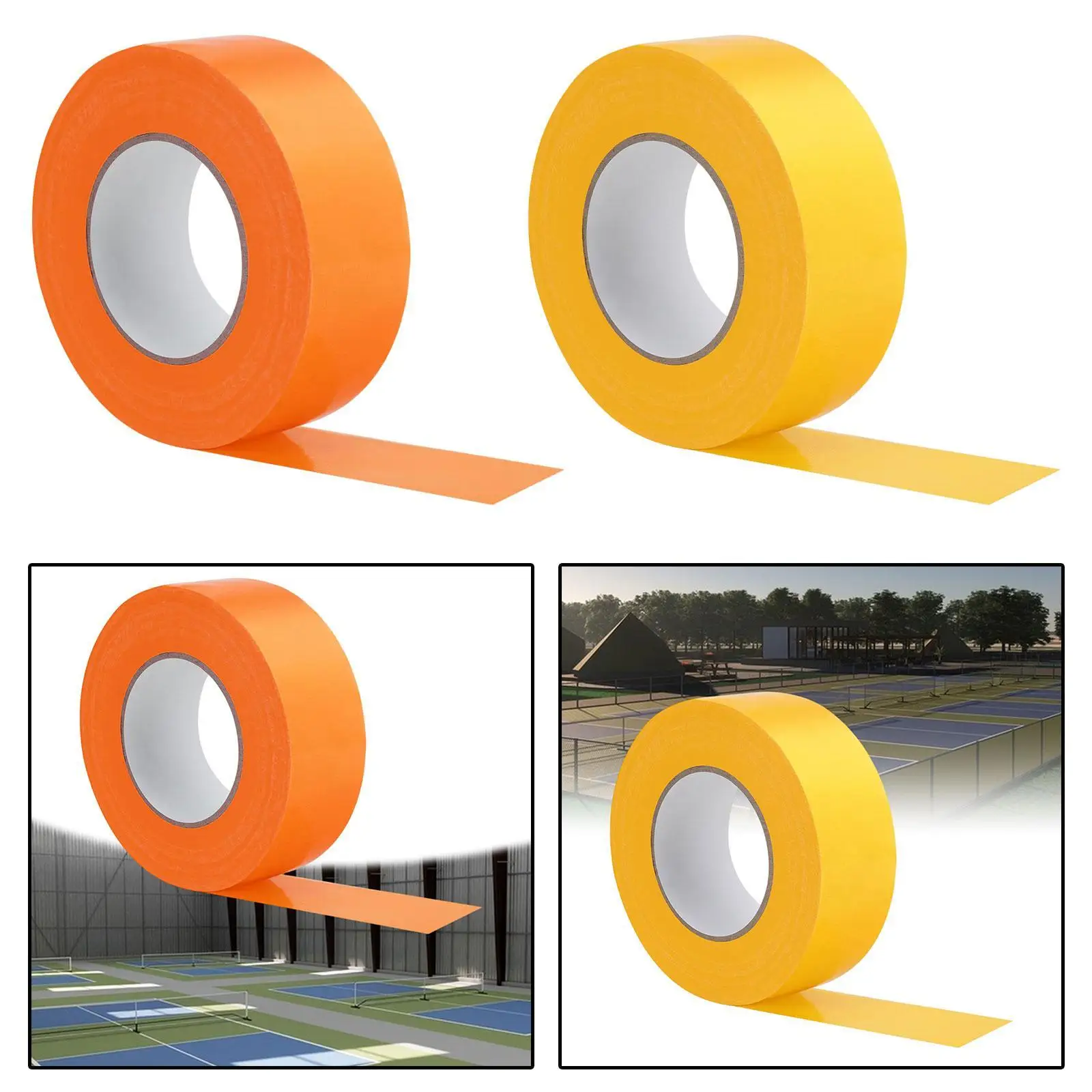 65.62ft Pickleball Hof Tape Badminton Lijnen Tape Apparatuur Hof Markering Tape Vlaggen Tape voor Games Indoor Outdoor Sport