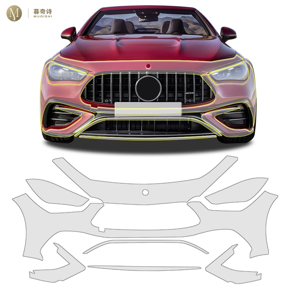 

Pre cutting Car body protective film For Mercedes Benz CLE AMG 53 2025 Bumper/door TPU Transparent 7.5mil Paint protection film