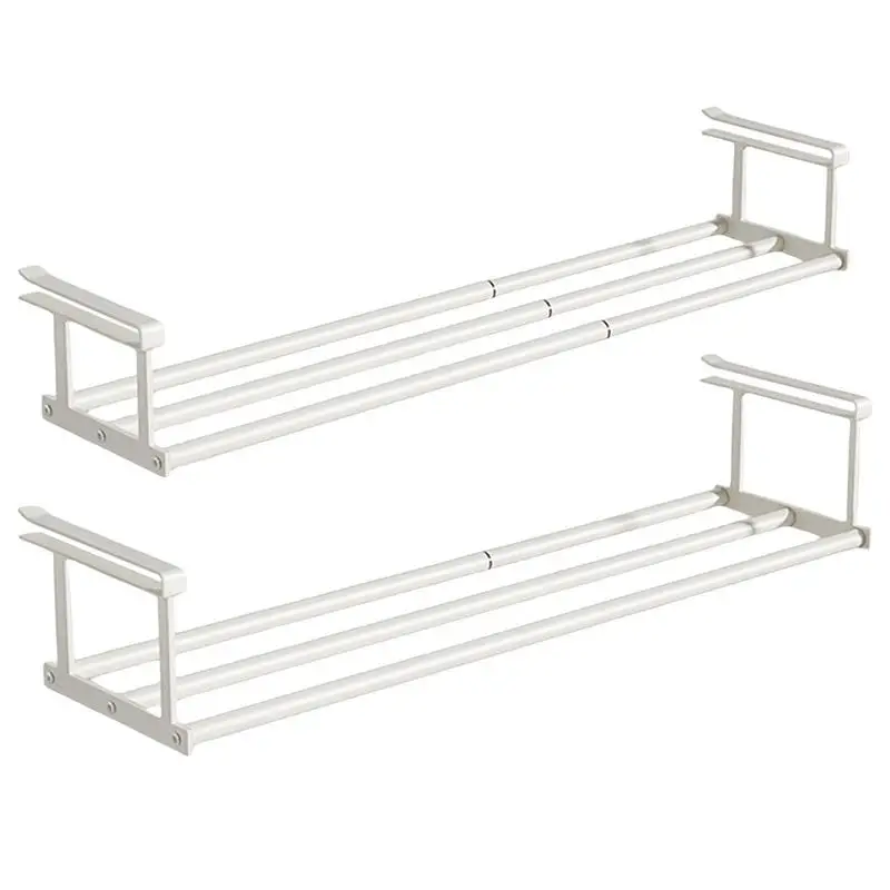 

Expandable Shoe Rack Shelf Cabinet Storage Tray Space-Saving Hangings Shoe Basket Adjustable Pantry Shelf For Entryway Cabinet