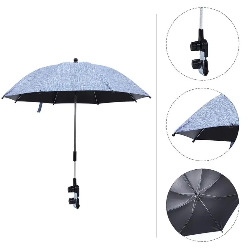 Golf Trolley Umbrella  Golf Club Push Pull For Cart Car Umbrella  30Inch Folding Baby Stroller UV Protection Umbrella