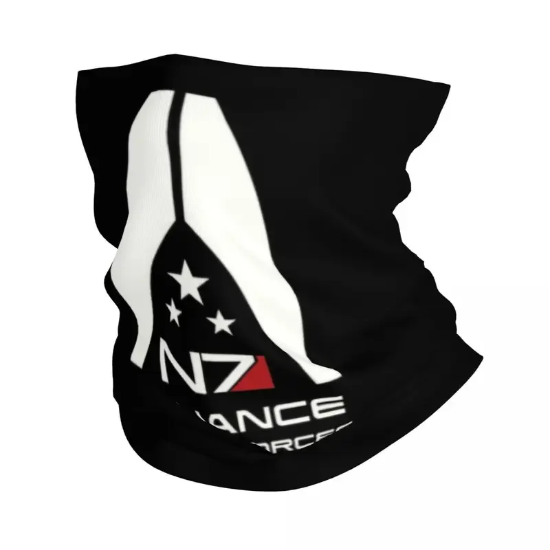 Mass Effect Bandana Winter Neck Warmer Women Windproof Wrap Face Scarf for Ski Alliance Special Forces N7 Gaiter Headband