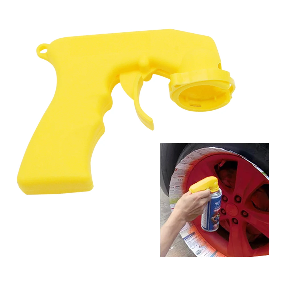 Spray Adaptor Paint Care Aerosol Spray Gun Handle with Full Grip Trigger Locking Collar Maintenance Repair Tool Car Accessories