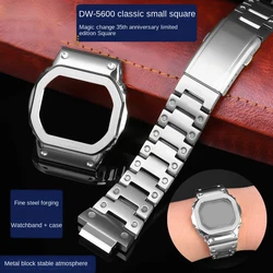 DW5600 metal case+strap for Casio G-SHOCK DW-5600 GW-M5610 GW-B5600 personalized modification DIY set watch parts accessories