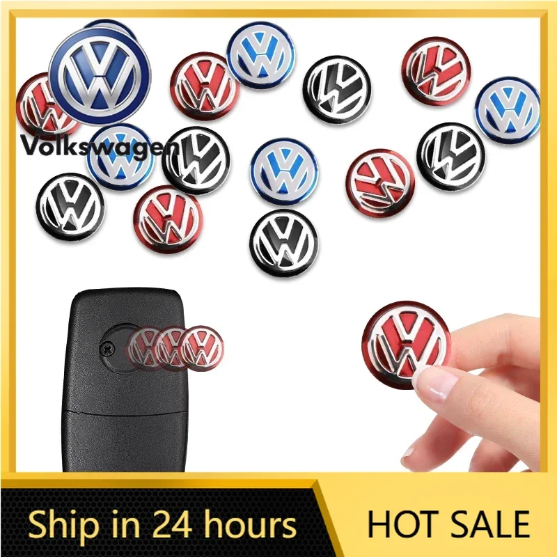 

Новые наклейки-эмблемы 14 мм для автомобильных ключей Volkswagen (VW) 2026 года, аксессуары для логотипа ключа управления авто для Volkswagen VW Touran, Beetle, Golf, Passat