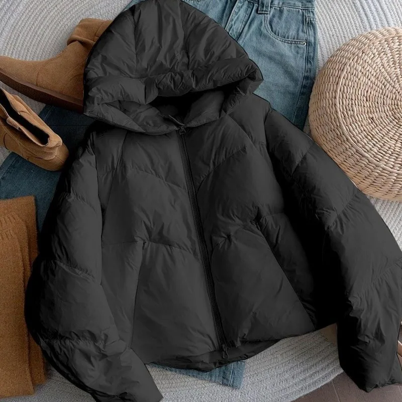 여성용 후드 코튼 재킷 2025년 신상 겨울 의류 코튼 재킷 및 브레드 재킷