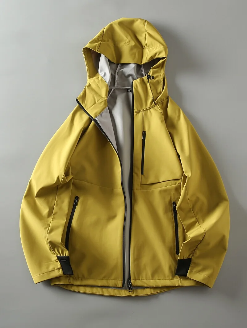 

Мужская модная уличная куртка Softshell: ветрозащитная, водонепроницаемая, повседневная, с капюшоном, осенняя новинка, молодежная, популярная