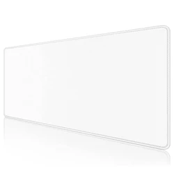 Large Mouse Pad Ivory White Extended Gaming Pad Stitched Edges Long Desk Pads Non-Slip Base Computer Keyboard Big Mat for Laptop