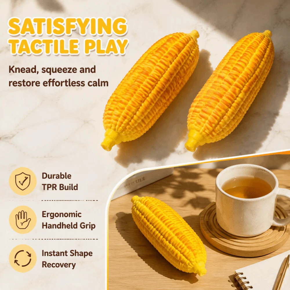 Crunchy Simulated Grilled Corn Squeeze Sound Effects Building Blocks Corn Squeeze Soft Comfortable Slow Rebound Adults