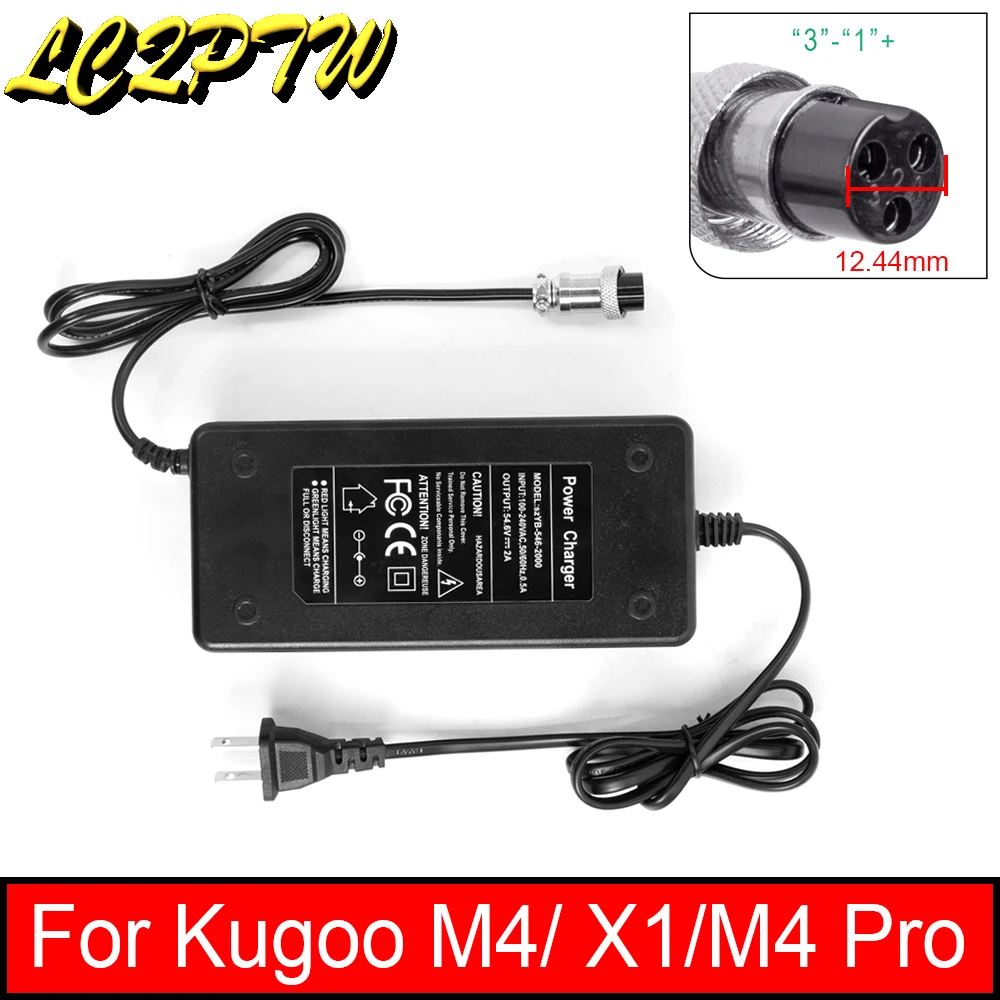 Universal 48V Charger Output 54.6V2A Electric Scooter Lithium Battery Charger for Kugoo M4/ X1/M4 Pro /Speedway Leger Mini 4 Pro