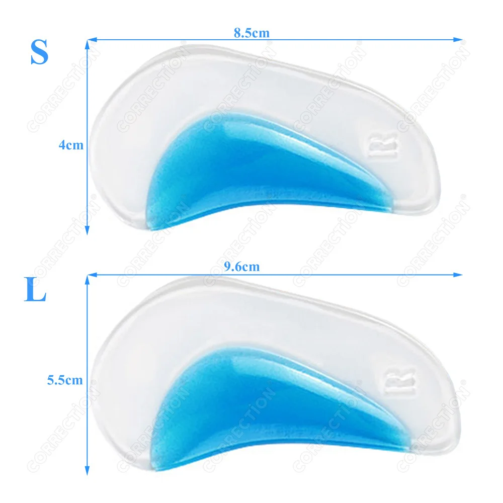 Kids Orthotic Insole Arch Support Silicone Flat Foot Corrector Transparent Shoe Cushion Insert Gel Orthopedic Pad Children