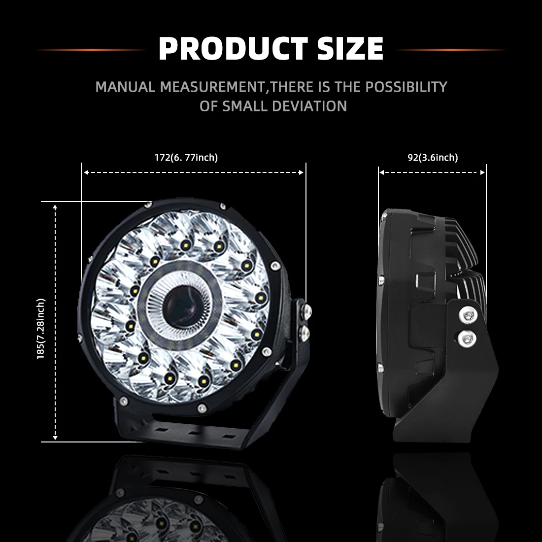 Off-road 4x4 7 Inch Round Rgb Spotlight Drl Projector Laser Led Work Driving Light for Car