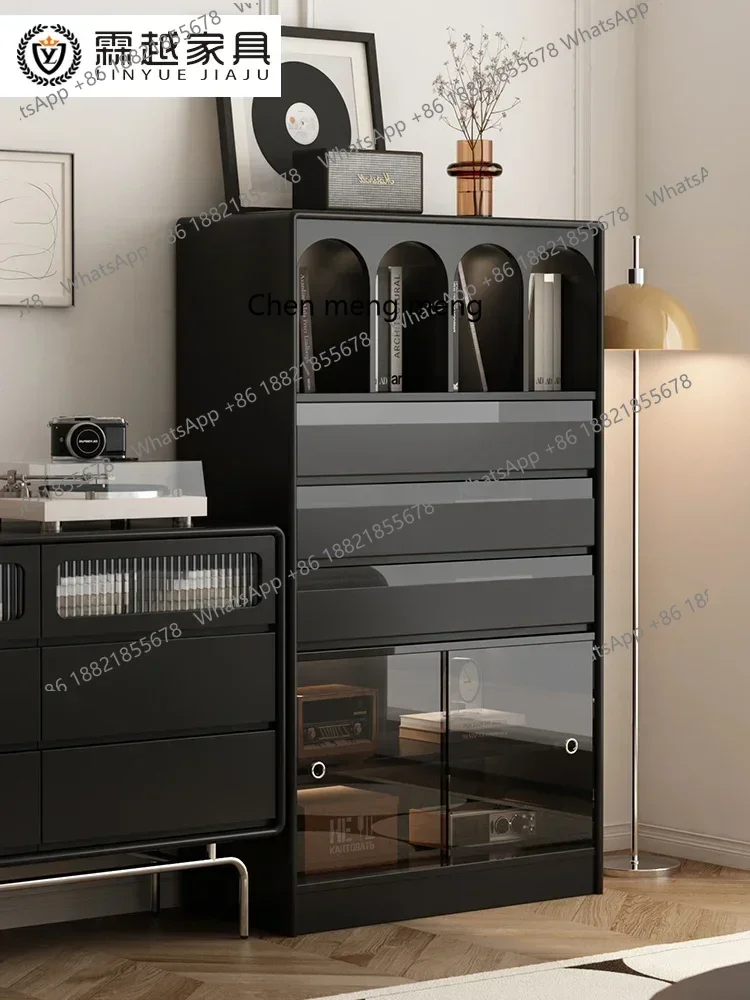 cc182l Retro Multi-Functional Chest of Drawers Living Room Side Cabinet Floor-Standing Rack  Magazine Cabinet Entrance Cabinet
