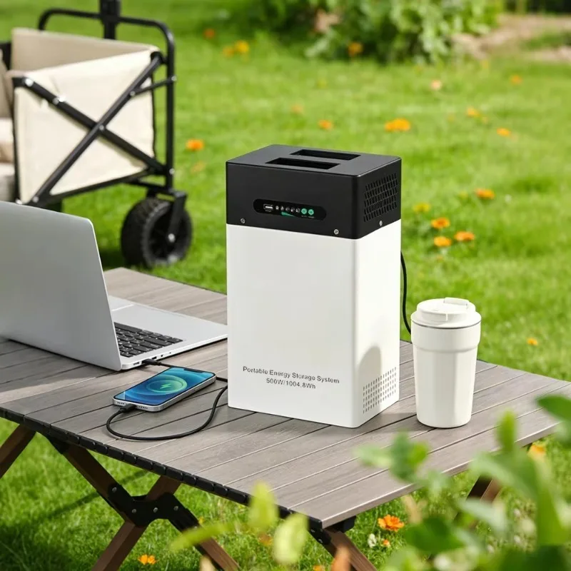 Portable Energy Storage System 1000W 2000Wh Lifepo4 Battery 220V Output For Outdoor Camping Emergency Pure Sine Wave Long Life