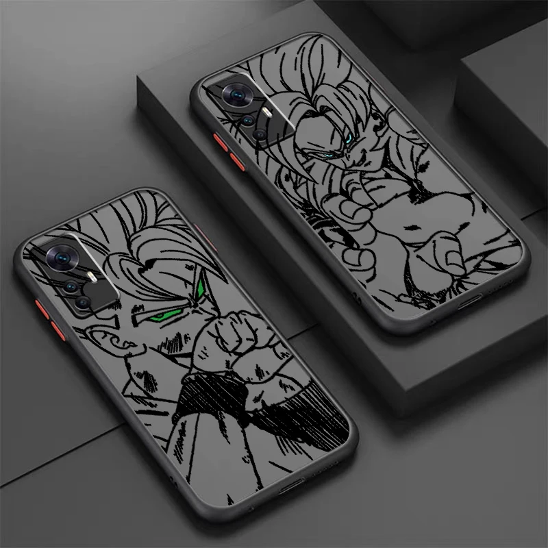 Art D-D-Dragons B-B-Balls Frosted Translucent For Xiaomi Mi 13 12 12T 11T 11 11i 10T 10 9T Pro Lite Ultra 5G Cover Phone Case