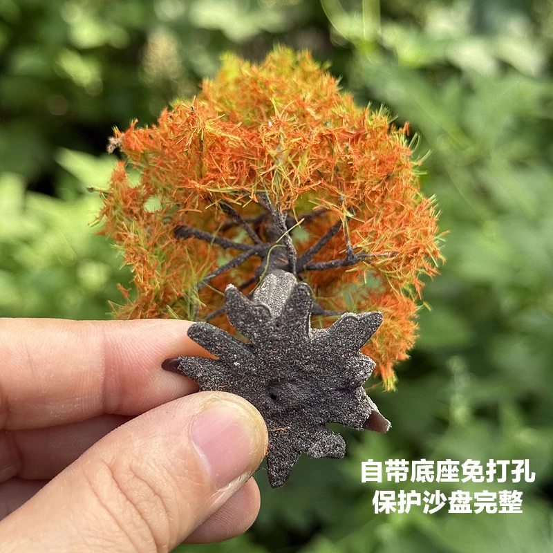 Simulatie herfstdraadboom model micro landschap tuin park landschap materiaal animatie schieten model trein spoorwegindeling