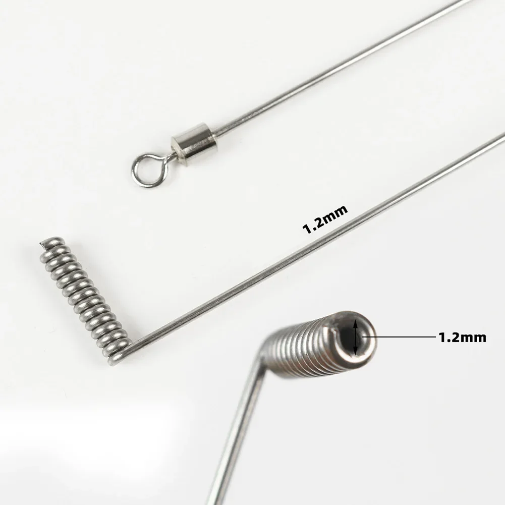 10pcs*Tube Chain HooksTwist L-Shaped Balance Pipe Chain Hook Sea Pole Split Hook Wire String Hook Stainless Steel Tube Chain